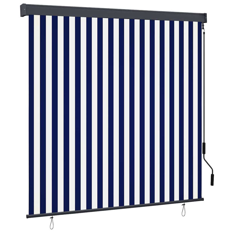 Roll-Up Blind, Blue/White
