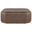 Pouf de rangement carré moderne capitonné avec plateau en bois amovible