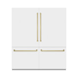 ZLINE Autograph 72 in. Built-In Refrigerator in Stainless Steel w/ Gold Accents