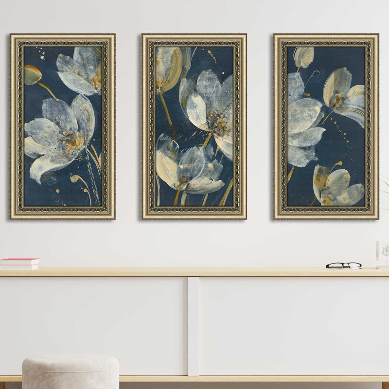 Jardin translucide - cadre photo 3 pièces, reproduction d'art, H 35,5 po x l 58,5 po x P 0,75 po