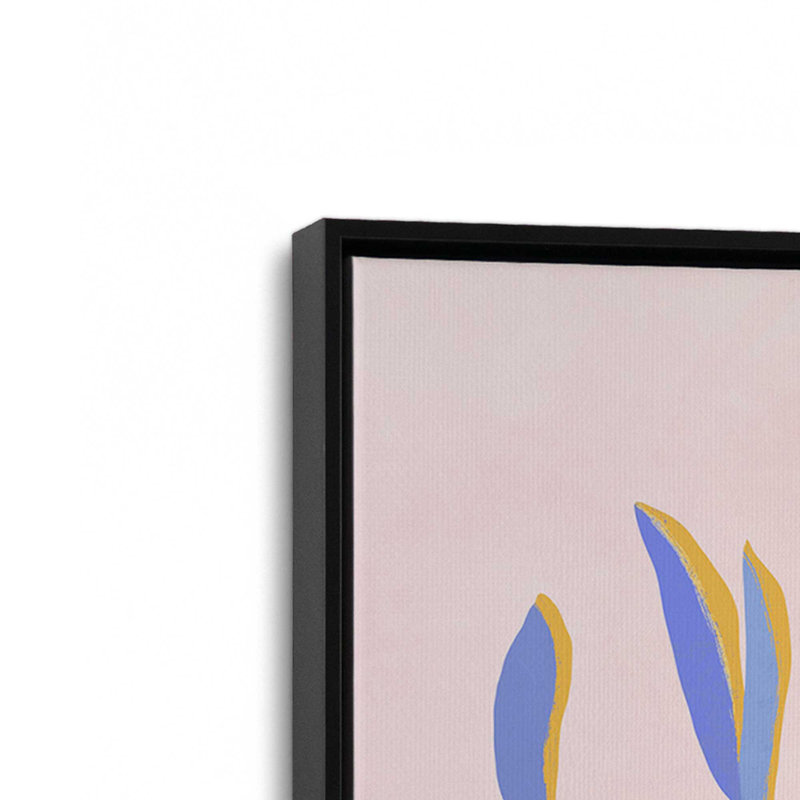 «Blue Branches Botanical» par Garima Dhawan, impression sur toile, Noir, Cadre flottant, H 24 po x l 18 po