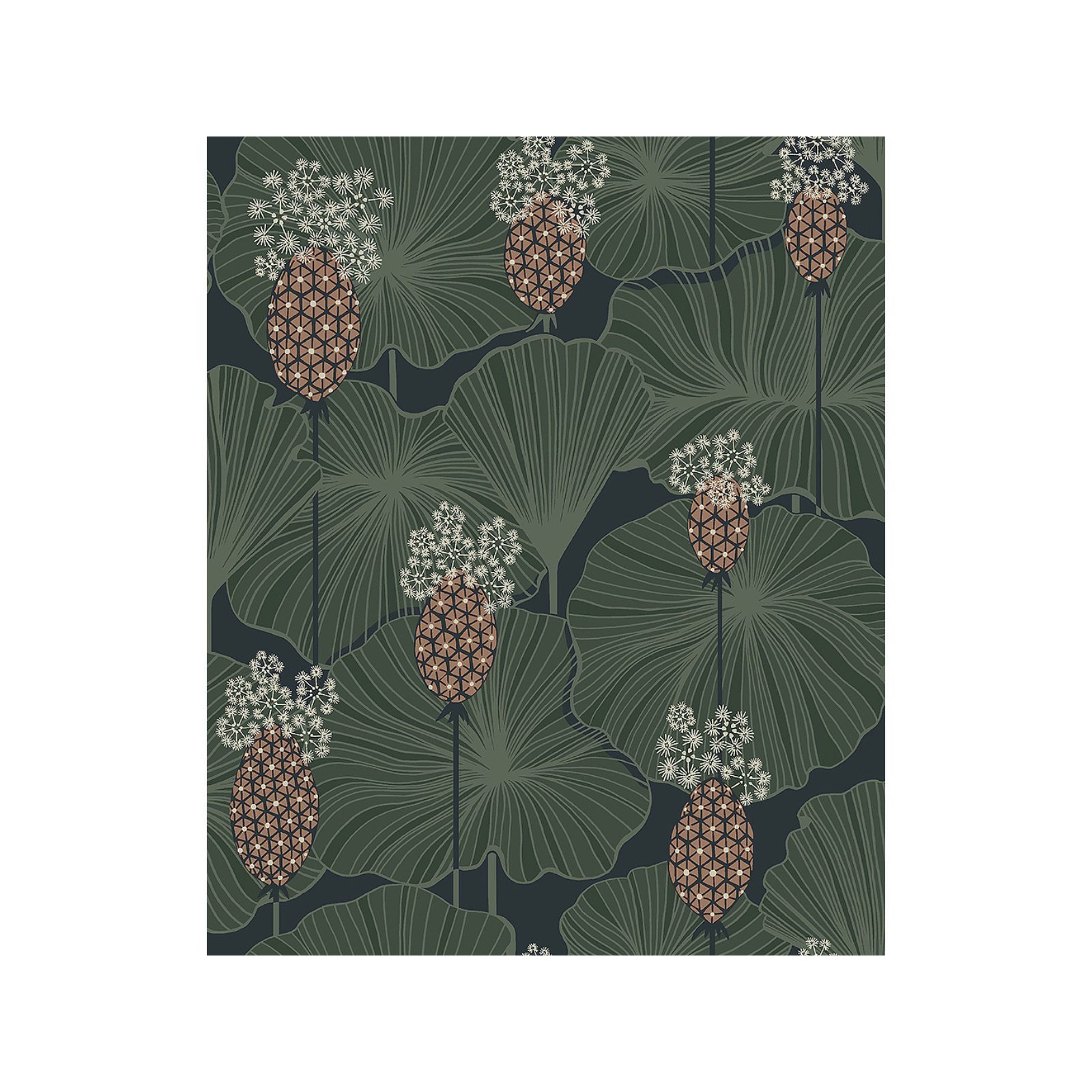 Boråstapeter Umbrella Leaves Wallpaper