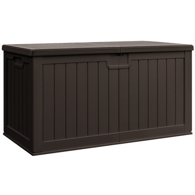 Boîte de rangement de terrasse intérieure verrouillable 230 gallons avec séparateurs amovibles
