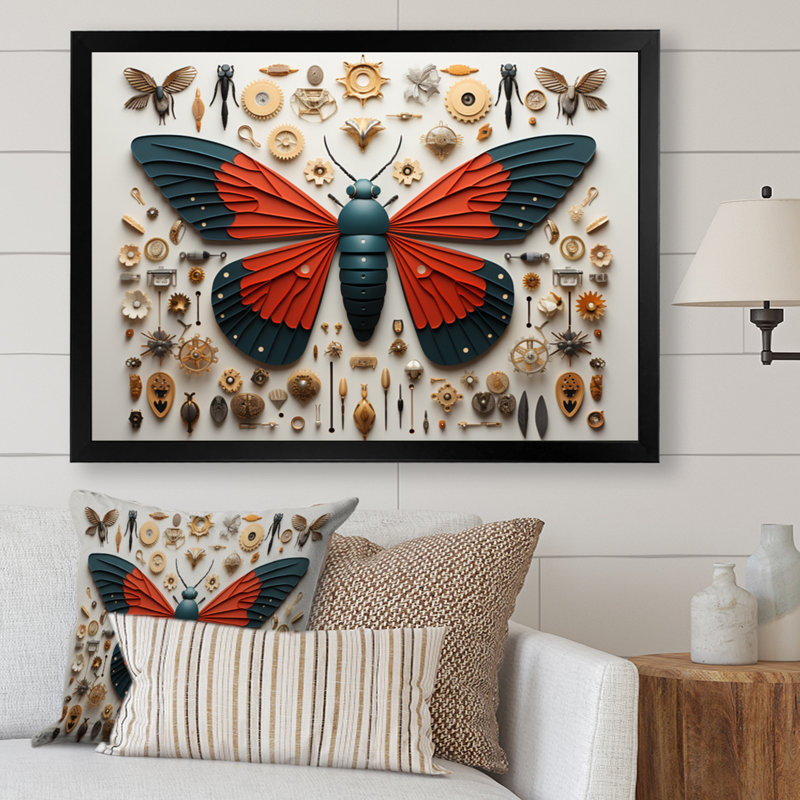 Insectes, insectes, petites merveilles III, Cadre simple noir, H 24 po x l 32 po x P 1 po