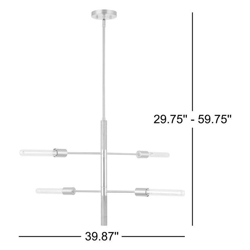 Luminaire suspendu extensible 4 lumières Kurt