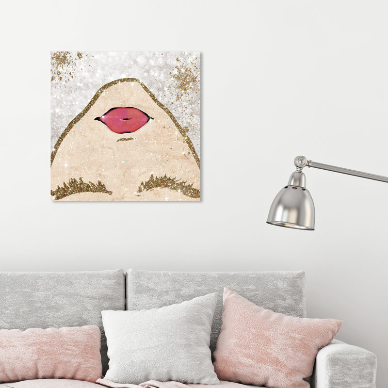 " Fashion And Glam Glitter Coveted Female Portrait ", Wrapped Canvas, 20" H x 20" W 