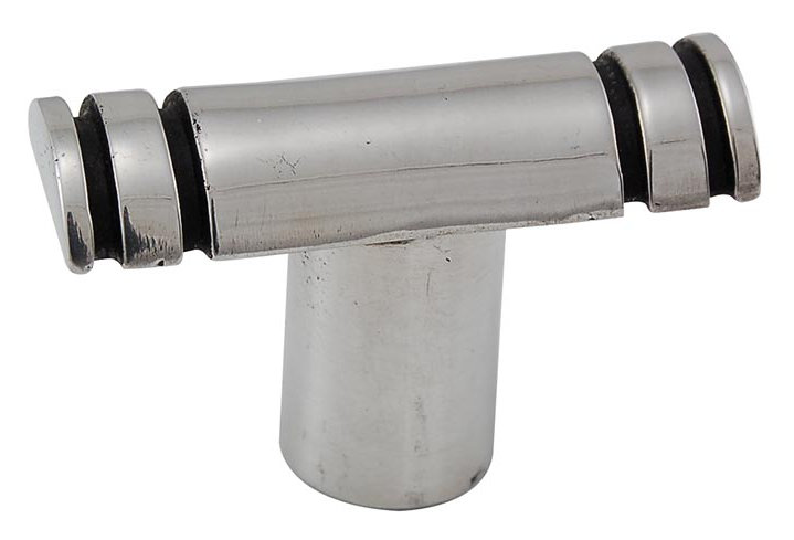Archimedes Bar Knob, 1" H x 0.56" W x 1" D, Antique Silver