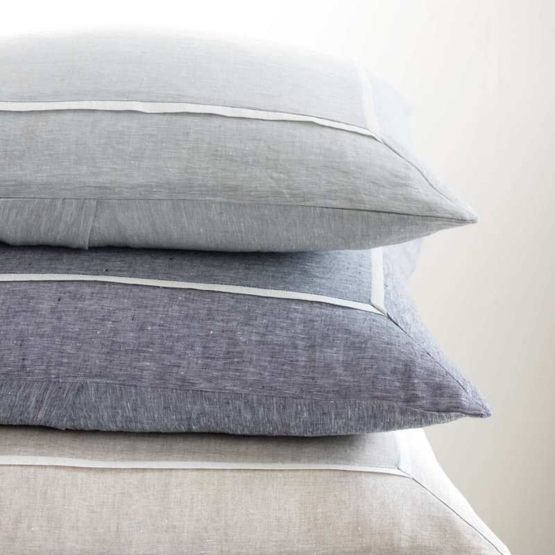 Keaton Linen Sham, Euro, Sky