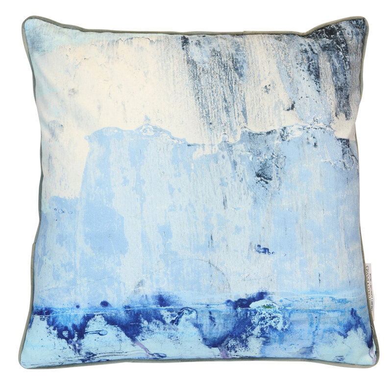 Coussin Tidewashed Crush - bleu côtier - 22 po x 22 po