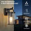 Ameil Black 26cm H Outdoor Armed Sconce