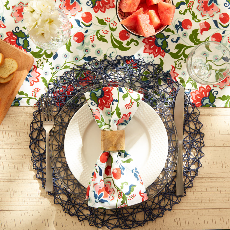 Afan Polyester Floral Square Napkin