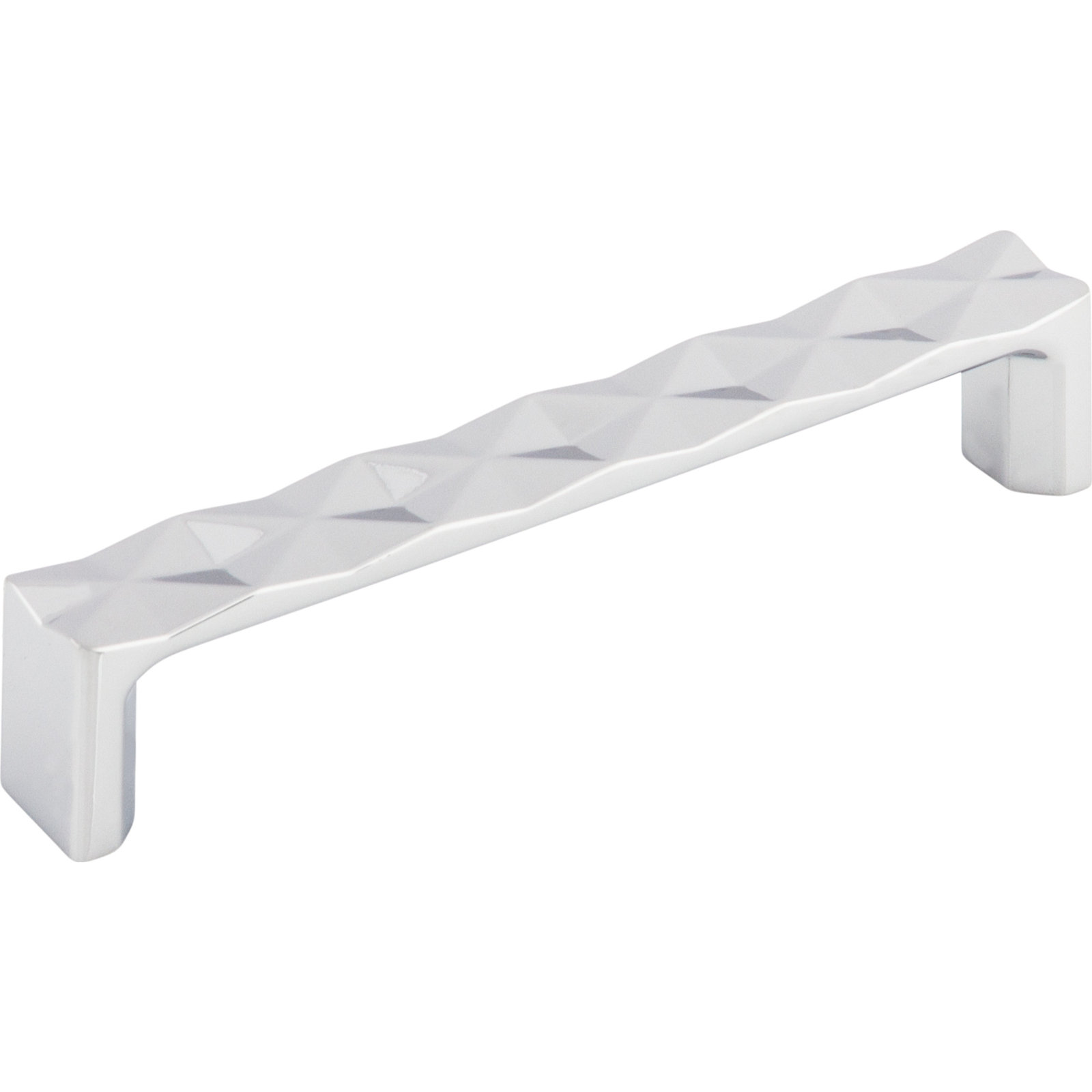 Quilted Bar Cabinet Pull, Polished Chrome, 5 1/16" Center to Center