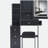 29.2" Small Size Left Bedside Cabinet Vanity Table + Cushioned Stool, 2 AC+2 USB Power Station, Hair dryer bracket, Extra Large Touch Control Sliding LED Mirror, Tri-color Switching, Brightness Adjust-112325762