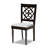 Lebanon Grey Fabric 7-Pc Dining Set in and Dark Brown Finished Wood, 37.4'' H X 18.1'' W X 20.3'' D-554576944