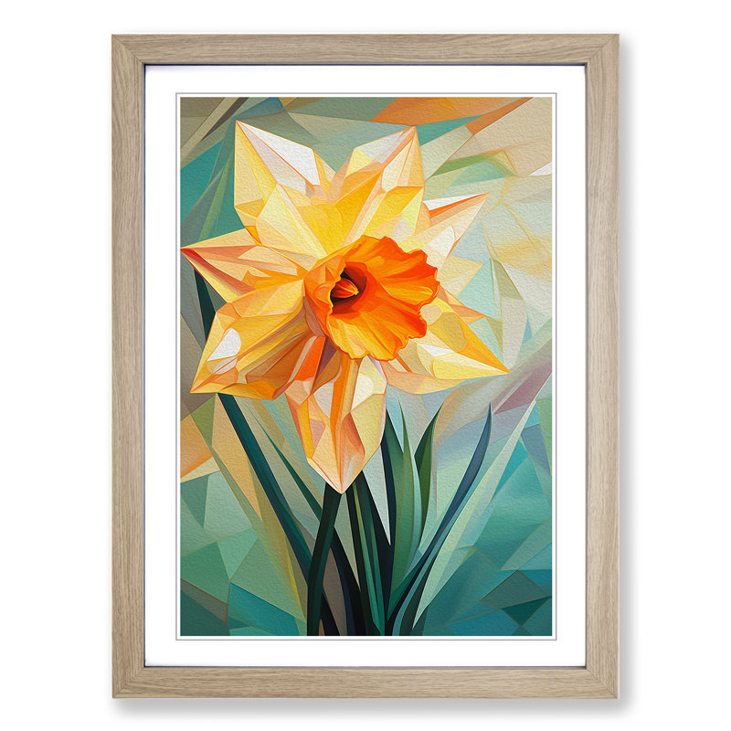 Single Picture Frame Print on Wood, Oak Framed, 64cm H x 46cm W