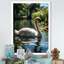 Cygne refuge dans un lac tropical - décoration murale animaux cygnes-97170863-97170856