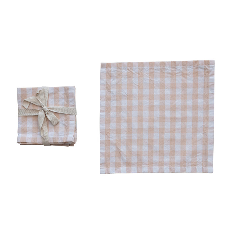 Cotton Gingham Square Napkin