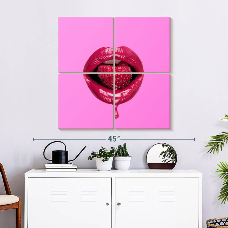 Shuttleworth Raspberry Lips, 32" H x 32" W
