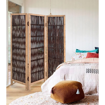Panel Bamboo/Rattan Folding Room Divider by Bayou Breeze