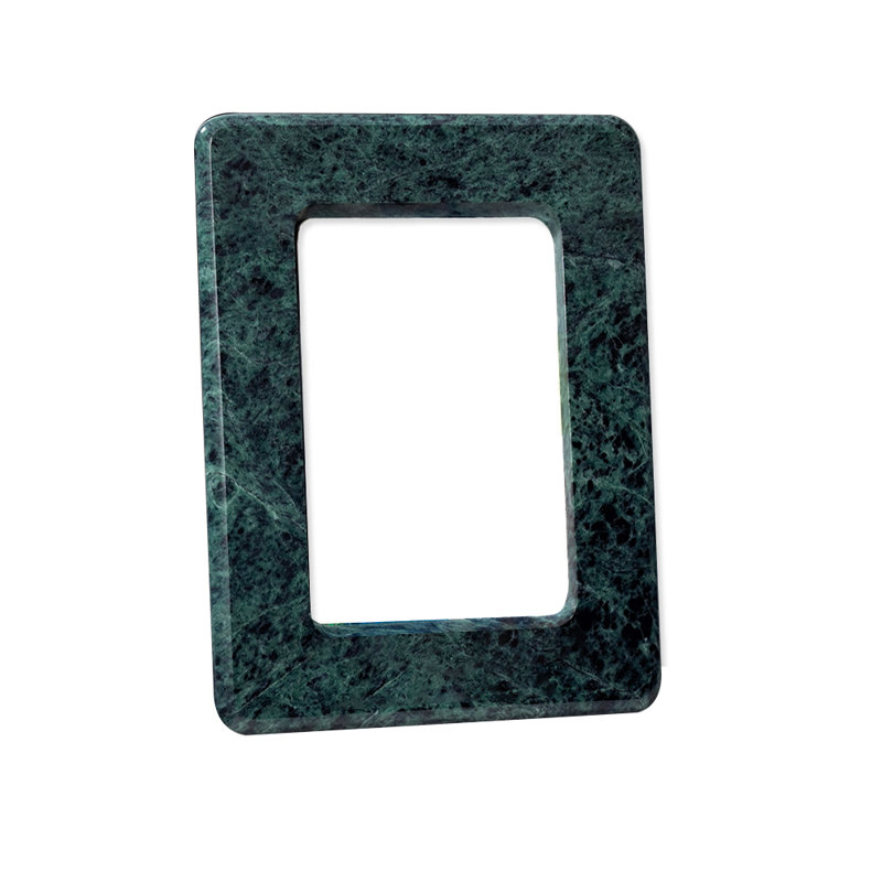 Elegant 6x8 Emerald Green Marble Picture Frame, Perfect for Cherished Memories