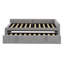 Lit de jour double rembourré en forme de L - Lit gigogne escamotable double inclus-330921027