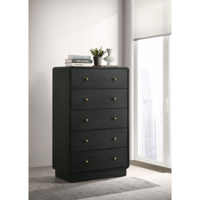 Commode 5 tiroirs A Advika Noir