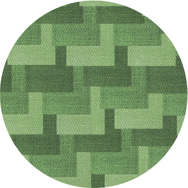 Geometric Indoor Rug, Round 8'