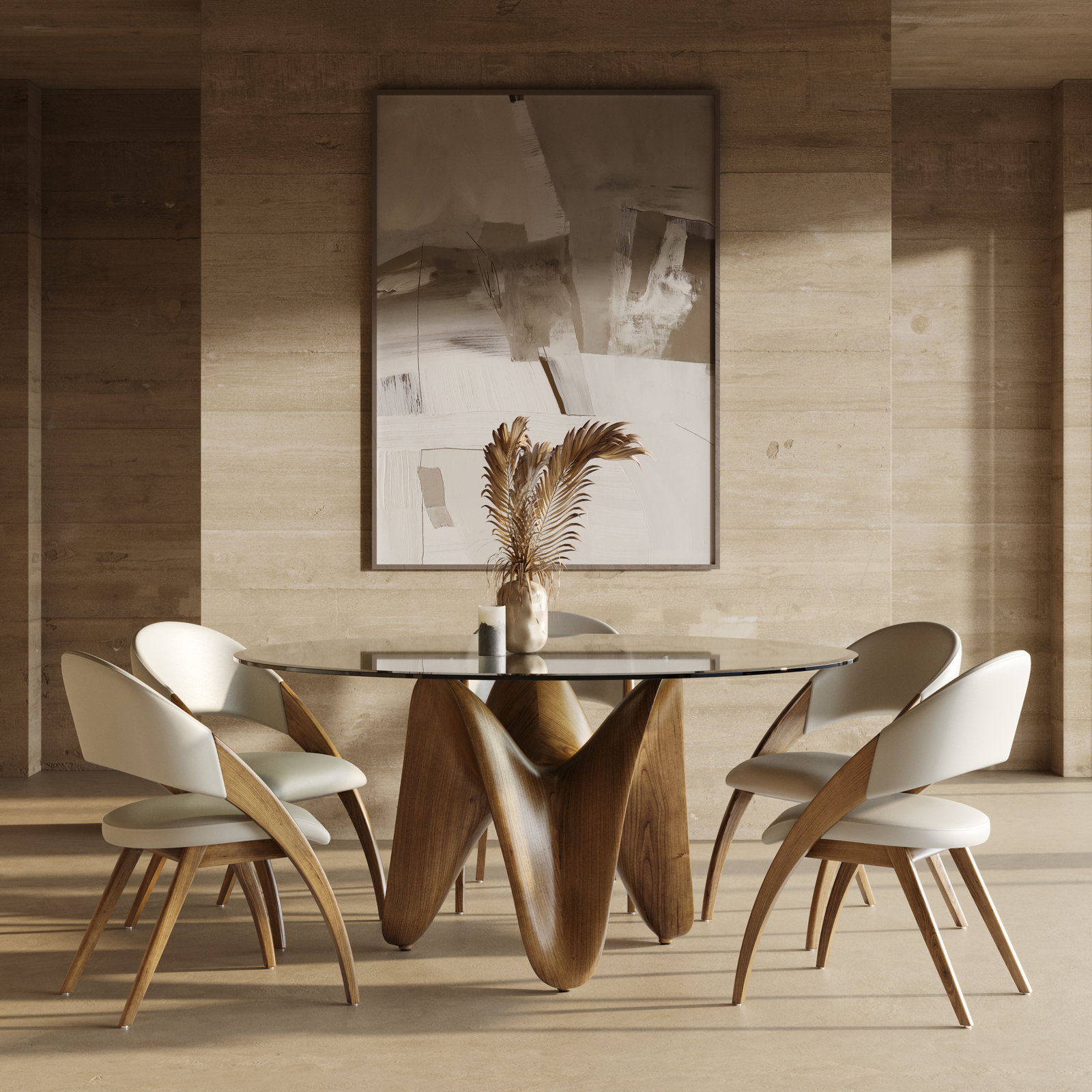 Amina 59'' Round Dining Table