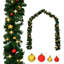 Guirlande de Noël artificielle avec boules et lumières DEL vertes-1782670812