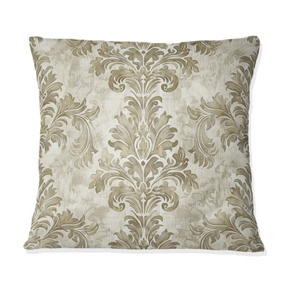 Beige Country Floral Chic VI - Floral Pillow