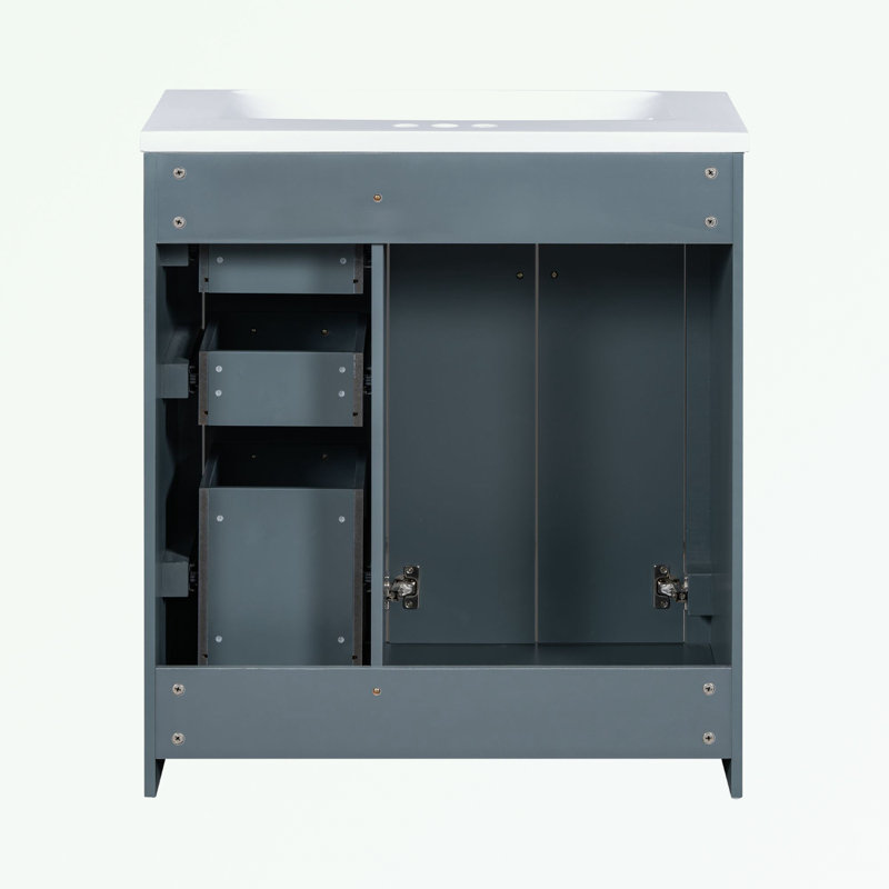 Rangement pour salle de bain Pollark, Bleu marine