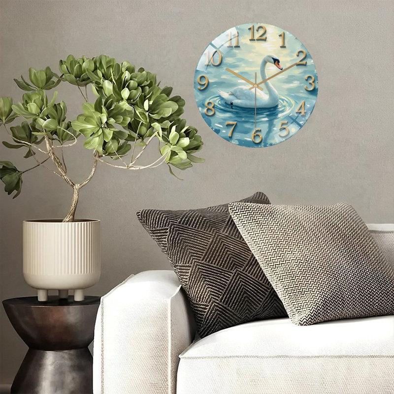 Horloge murale Swan - Horloge murale 12 po