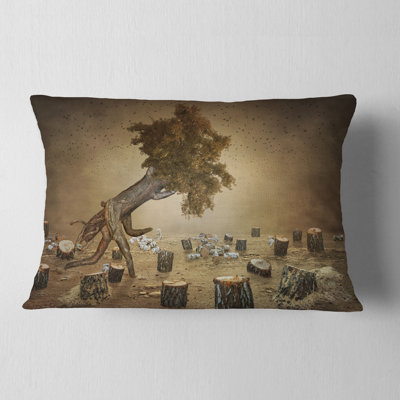 Coussin lombaire abstrait