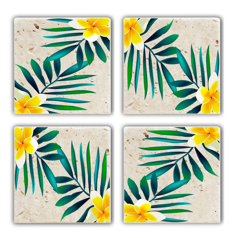 Ensemble de tapis en verre de qualité supérieure (4 pièces) de qualité supérieure, 3,9 x 3,9 x 0,4 pouces | 100% pierre naturelle pour la durabilité et l'élégance | Parfait pour protéger les surfaces, idéal pour la maison et le bureau, élégant et fonctionnel