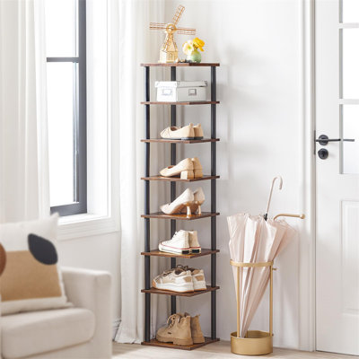 High Narrow Shoe Rack 8-Layer Vertical Shoe Rack Suitable For Small Space Corner Shoe Rack
