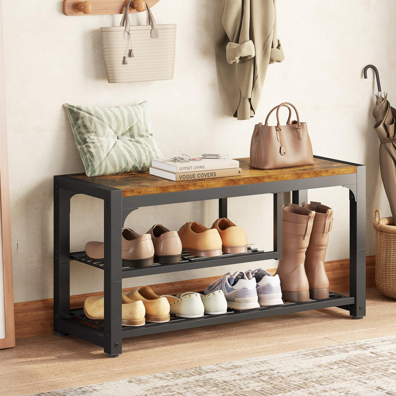 31.5" Shoe Storage Bench for Entryway