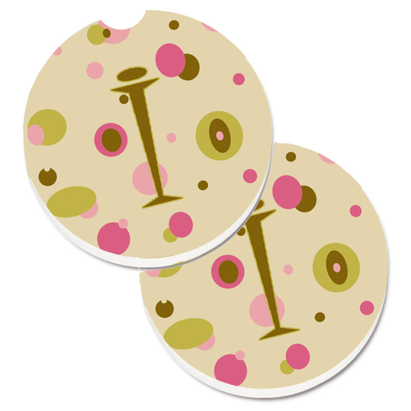 Sous-verre Initiale Monogram, I, Brun clair