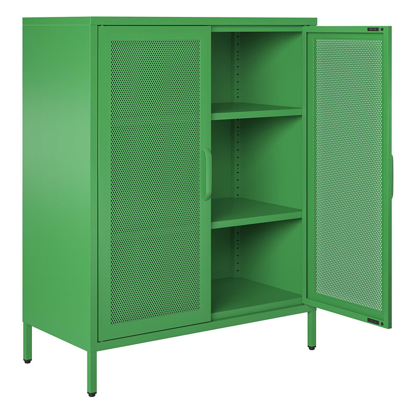 Channing Steel 2-Door Accent Cabinet | Stylish Storage