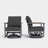 2-Piece All-Aluminum Outdoor Swivel Rocking Armchairs With Cushions-892307203