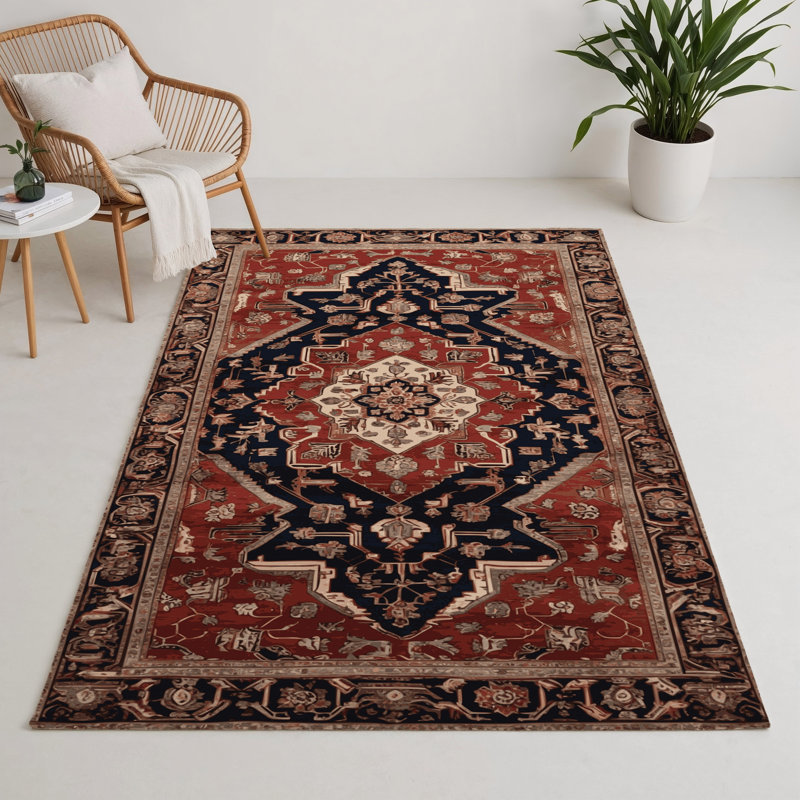 Tapis d'intérieur et d'extérieur brun Persian, Rectangulaire 3 pi x 5 pi