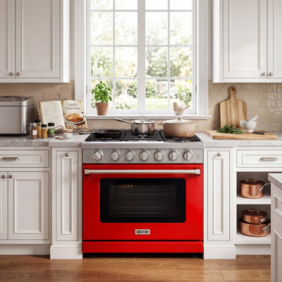 KOSTCH 36" Natural Gas Range 6.0 cu.ft. Freestanding Convection Oven Range Gas Stove