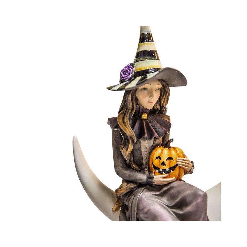 Spellbound Witch and Moon Figure