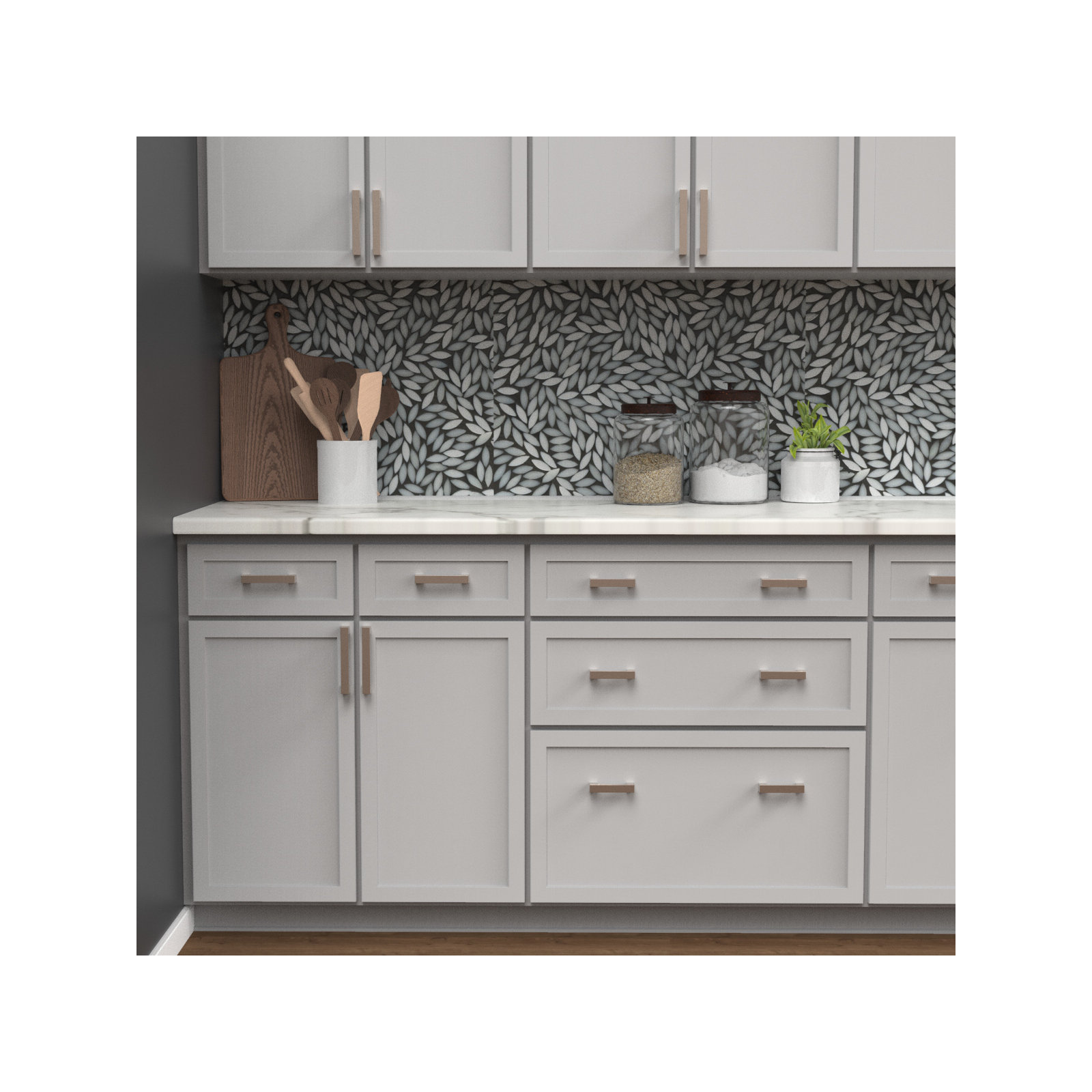 Heritage Designs Dash Handle Pull - Contemporary Hardware for Drawers & Cabinets, Satin Nickel, 3"