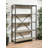 Galien Rectangular Etagere Bookcase in Antique Oak and Sandy Gray-112568916