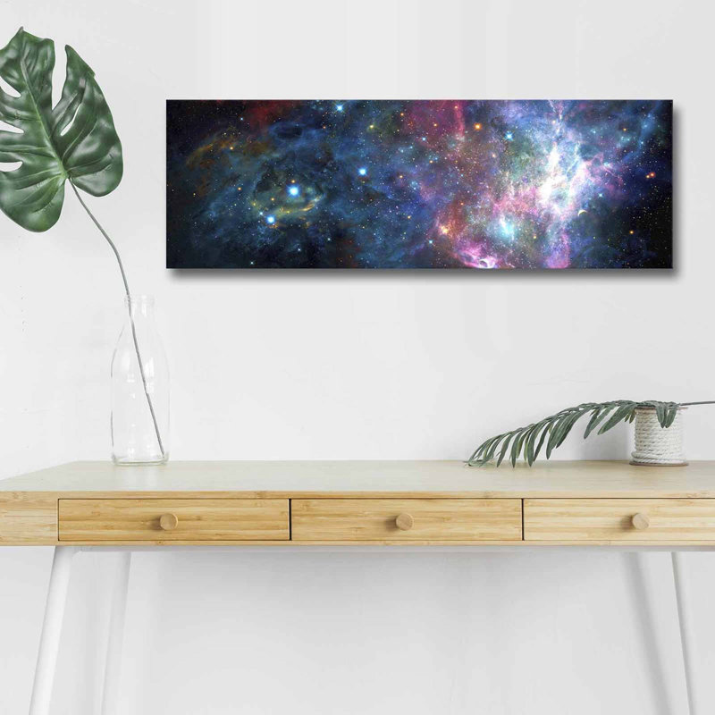 Superbe peinture sur toile lumineuse à DEL, 11,8 po x 35,4 po | Toile 100% suède avec cadre 100% bois (épaisseur: 1,2 po) | À piles (1 x 9 V, non incluse) | Parfait pour la décoration intérieure et l'ambiance