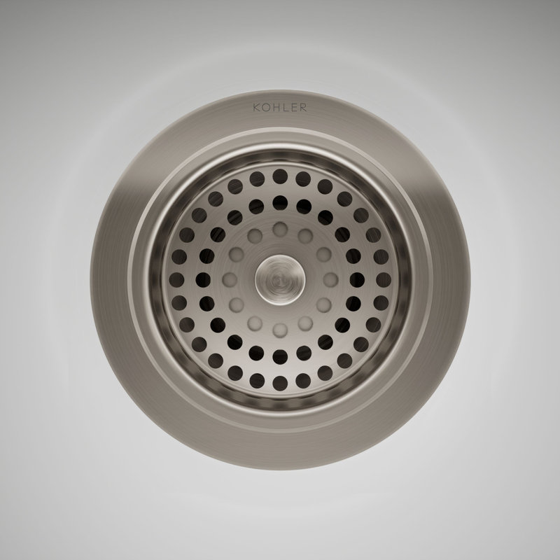 Bonde Kohler Duostrainer avec crépine, Acier inoxydable vibrant
