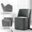 Chaise de salle à manger rembourrée avec roulettes H 32,75 po Leonas -415240643