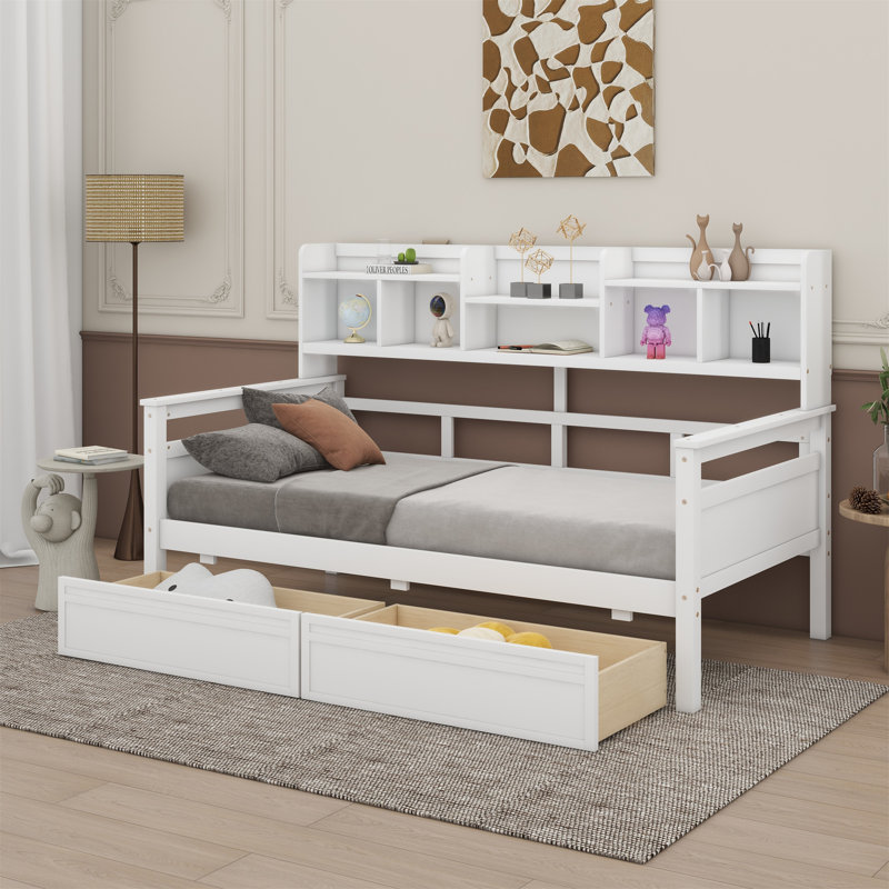 Lit de jour Alamgir, Blanc, Lit simple