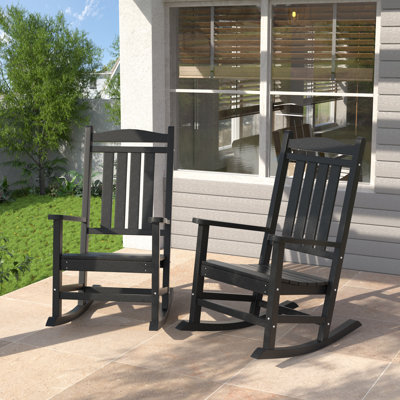 2-Person Stylish Rocking Chair Set–  Perfect for Any Patio