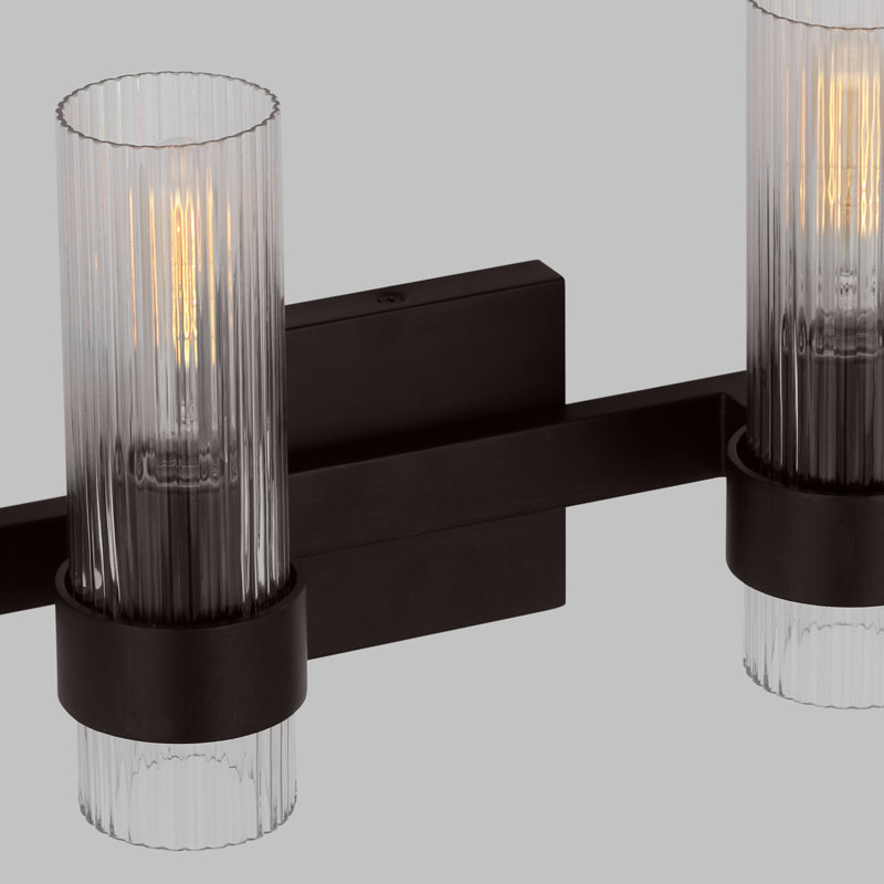 4 - Light Dimmable Vanity Light, Aged Iron